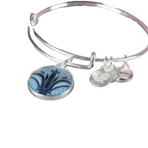 Alex Ani 2018 Silverstone Blue Words Are Powerful Bangle Bracelet
